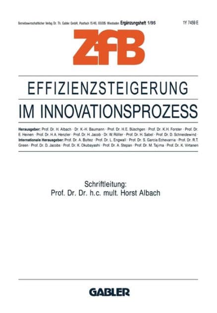 Effizienzsteigerung im Innovationsprozeß by Horst Albach