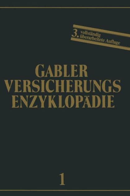 Allgemeine Versicherungslehre by Werner Mahr
