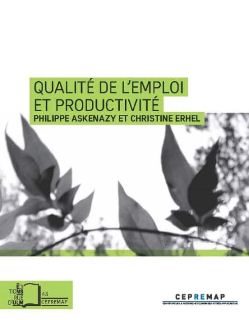 Qualité de l'emploi et productivité by Philippe Askenazy