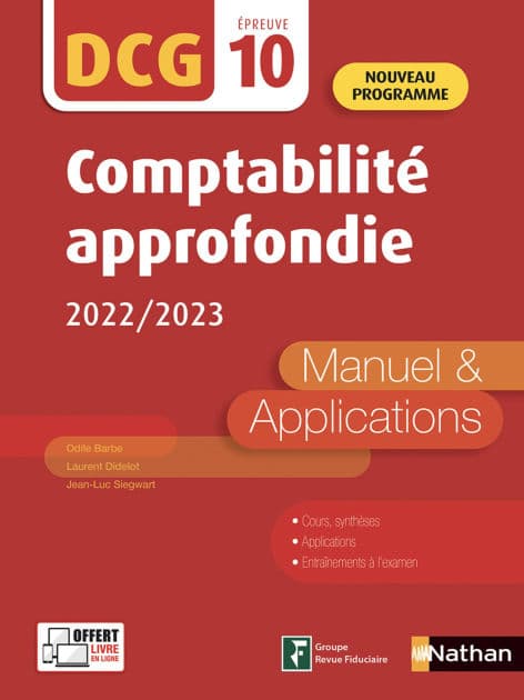 DCG 10 - Comptabilité approfondie 2022-2023 by Laurent Didelot