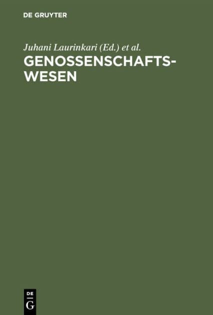 Genossenschaftswesen: Hand- und Lehrbuch by Juhani Laurinkari
