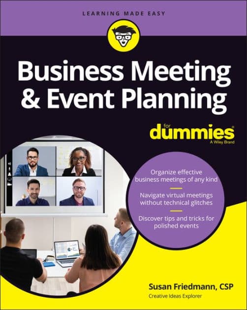 Business Meeting & Event Planning For Dummies by Susan Friedmann