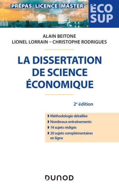 La dissertation de science économique - 2e éd. by Alain Beitone