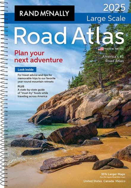 2025 Road Atlas Large Scale by Rand McNally