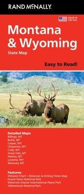 Montana/Wyoming Easy to Read by Rand McNally