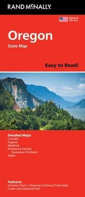 Oregon Easy to Read State Map by Rand McNally