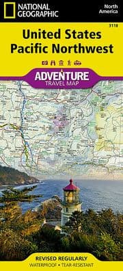 United States, Pacific Northwest Map by National Geographic Maps - Adventure