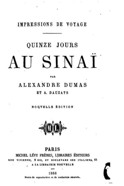 Impressions de voyage, Quinze jours au Sinai by Alexandre Dumas
