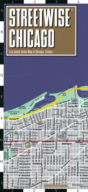 Streetwise Chicago Map: Laminated City Center Street Map of Chicago, Illinois by Michelin