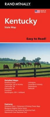 Kentucky Easy to Read State Map by Rand McNally