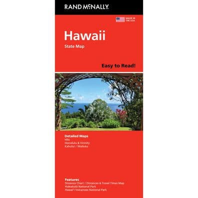 Hawaii Easy to Read State Map by Rand McNally
