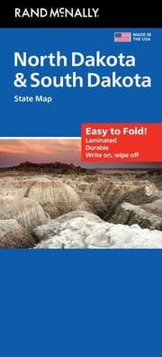 North & South Dakota Easy to Fold State Map by Rand McNally