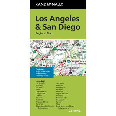 Los Angeles & San Diego CA Regional Map by Unknown Author