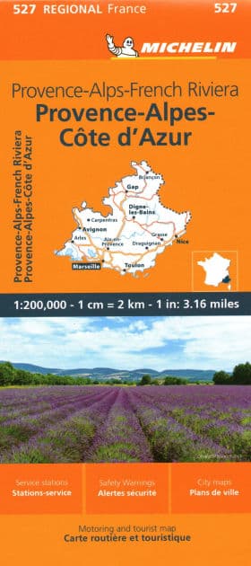 France: Provence-Alps-French Riviera Map 527 by Michelin