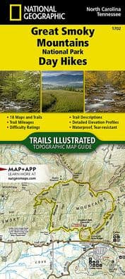 Great Smoky Mountains National Park Day Hikes Map by National Geographic Maps - Trails Illustrated