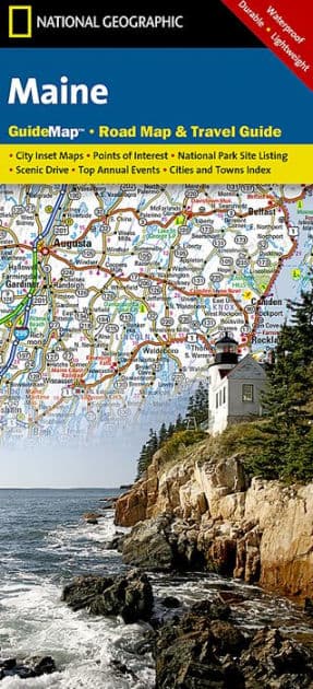 Maine Guide Map by National Geographic