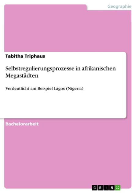 Selbstregulierungsprozesse in afrikanischen Megastädten: Verdeutlicht am Beispiel Lagos (Nigeria) by Tabitha Triphaus