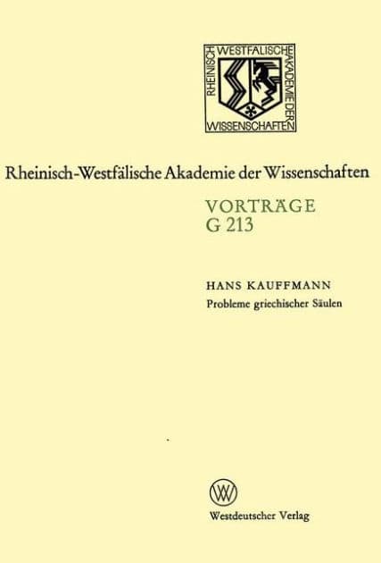 Geisteswissenschaften: Vorträge · G 213 by Hans Kauffmann