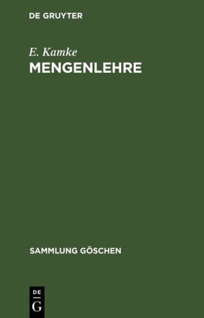 Mengenlehre by E. Kamke