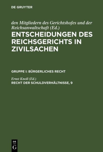 Recht der Schuldverhältnisse, 9 by Ernst Knoll