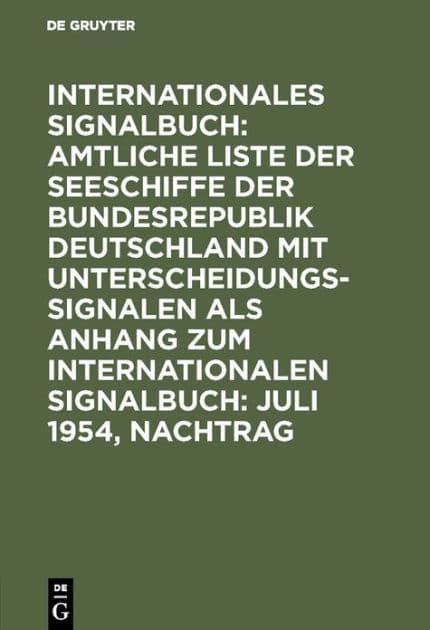 Juli 1954, Nachtrag by Reichsamt des Innern