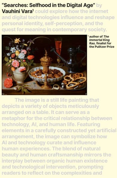 Searches: Selfhood in the Digital Age by Vauhini Vara