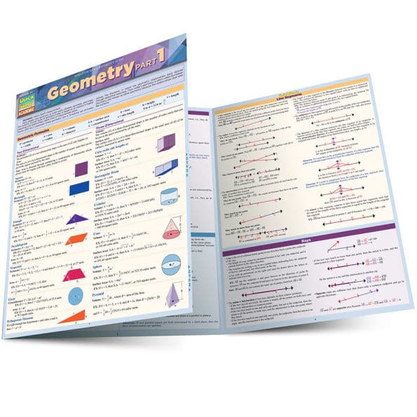 Geometry Part 1: QuickStudy Laminated Reference Guide by BarCharts Publishing