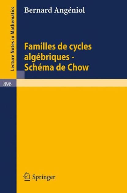 Familles de Cycles Algebriques - Schema de Chow by Bernard Angeniol