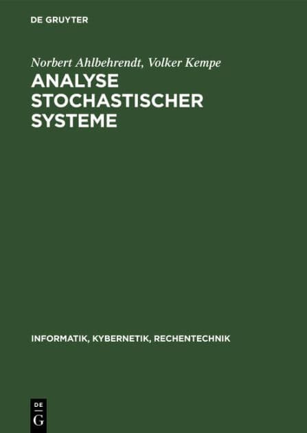 Analyse stochastischer Systeme by Norbert Ahlbehrendt