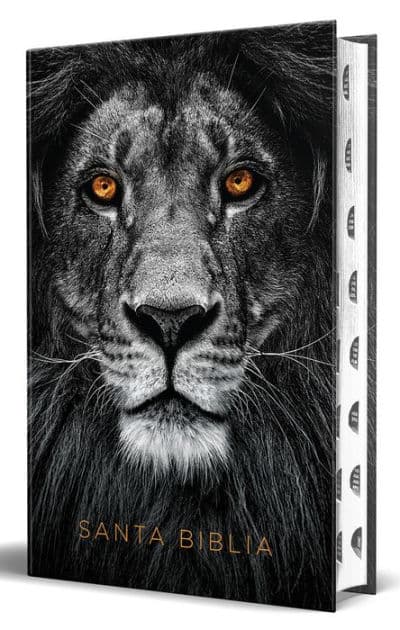 Biblia RVR 1960 letra grande tamaño manual, tapa dura León de Juda con índice / Spanish Bible RVR 1960 Handy Size Large Print Hardcover Lion of Judah with In by Reina Valera Revisada 1960