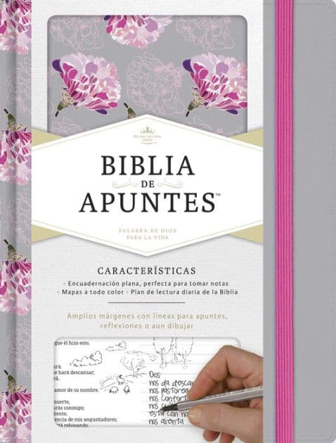 RVR 1960 Biblia de apuntes, gris y floreado tela impresa by B&amp;H Español Editorial Staff