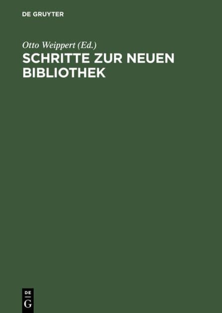 Schritte zur Neuen Bibliothek: Rudolf Frankenberger zum Abschied aus dem Dienst by Otto Weippert