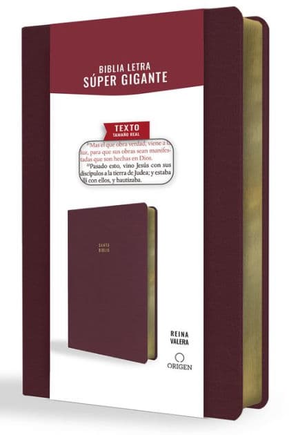 Biblia Reina Valera letra súper gigante, símil piel vinotinto / Spanish Bible Reina Valera Super Giant Print, Burgundy Leathersoft by Reina Valera 1909