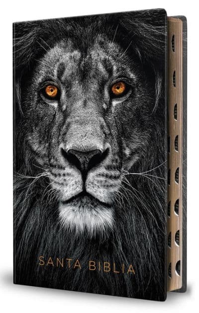 Biblia Reina Valera 1960 letra grande. Biblia León símil piel índice / Spanish Bible RVR 1960 Handy Size Large Print imitation leather Lion of Judah by Reina Valera Revisada 1960