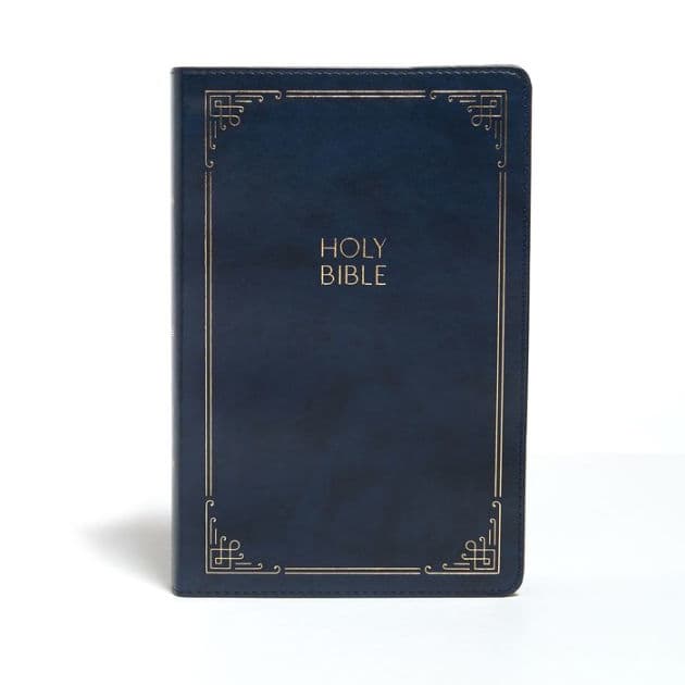 KJV Large Print Personal Size Reference Bible, Navy Leathertouch by Holman Bible Publishers