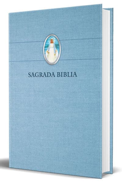 Biblia Católica en español con Virgen Milagrosa en cubierta / Catholic Bible in Spanish Hardcover, Blue by Biblia de América