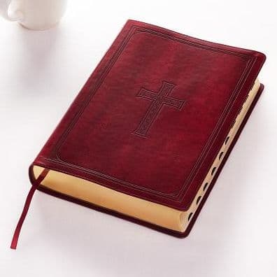 KJV Super Giant Print Faux Leather Burgundy by Unknown Author