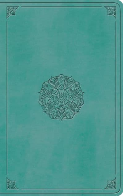 ESV Large Print Value Thinline Bible (TruTone, Turquoise, Emblem Design) by Crossway