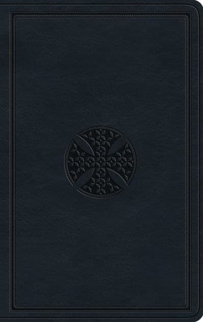 ESV Large Print Value Thinline Bible (TruTone, Navy, Mosaic Cross Design) by Crossway