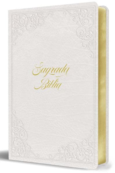 Biblia Católica: Letra grande. Símil piel blanca: boda, quinceañera, primera comu nión / Catholic Leathersoft White Bible: Bride, Quinceanera, First Communi by Biblia de América