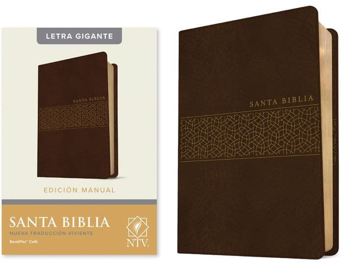 Santa Biblia NTV, Edición manual, letra gigante (SentiPiel, Café, Letra Roja) by Tyndale