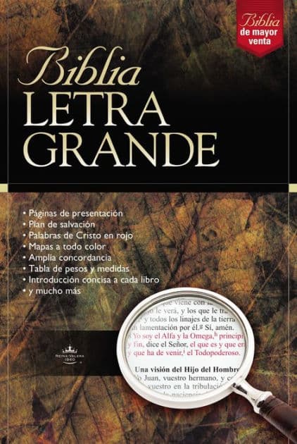 RVR60, Santa Biblia, Letra grande, Leatherflex, Negro, Palabras de Jesús en Rojo by RVR 1960- Reina Valera 1960