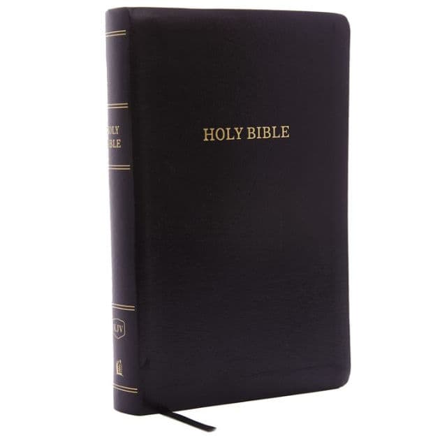 KJV Holy Bible: Personal Size Giant Print with 43,000 Cross References, Black Leather-Look, Red Letter, Comfort Print: King James Version by Thomas Nelson