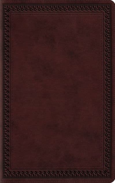 ESV Large Print Value Thinline Bible (TruTone, Mahogany, Border Design) by Crossway