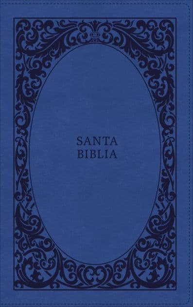 RVR60, Santa Biblia,Tierra Santa, Ultrafina, Letra grande, Leathersoft, Azul, con Cierre, Palabras de Jesús en Rojo, Comfort Print by Vida