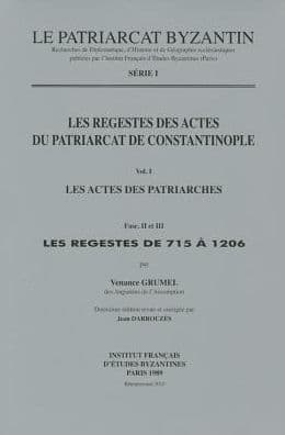 Les Actes des Patriarches II-III: Les Regestes de 715 a 1206 by J Darrouzes