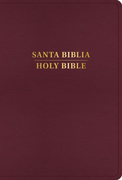 RVR 1960/KJV Biblia bilingüe letra grande, borgoña imitación piel con índice (Edición 2024) by B&amp;H Español Editorial Staff