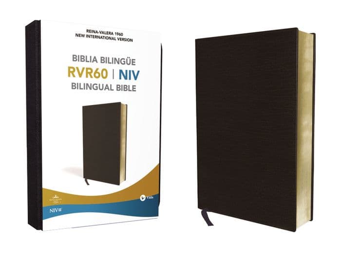 NIV/RVR60, Bilingual Bible, Leather-Look, Black / NIV/RVR60, Biblia Bilingüe, Imitación piel, Negro by Zondervan