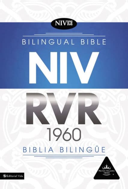 NIV/RVR60, Bilingual Bible, Leather-Look, Black, Thumb Indexed / NIV/RVR60, Biblia Bilingüe, Imitación piel, Negro, con Índice by Zondervan