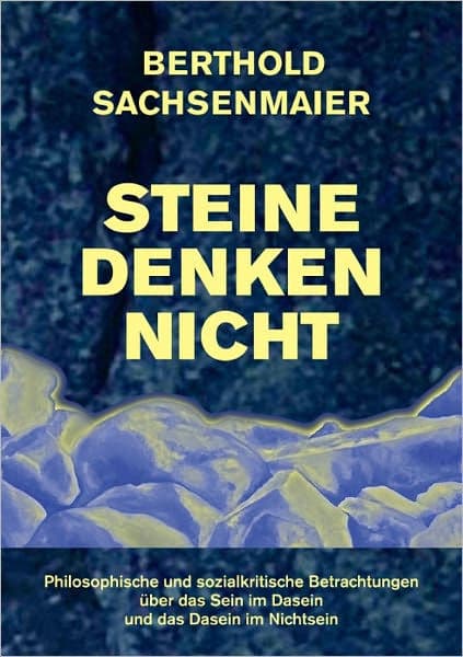 Steine denken nicht: Philosophische + sozialkritische Betrachtungen über das Sein im Dasein und das Dasein im Nichtsein by Berthold Sachsenmaier